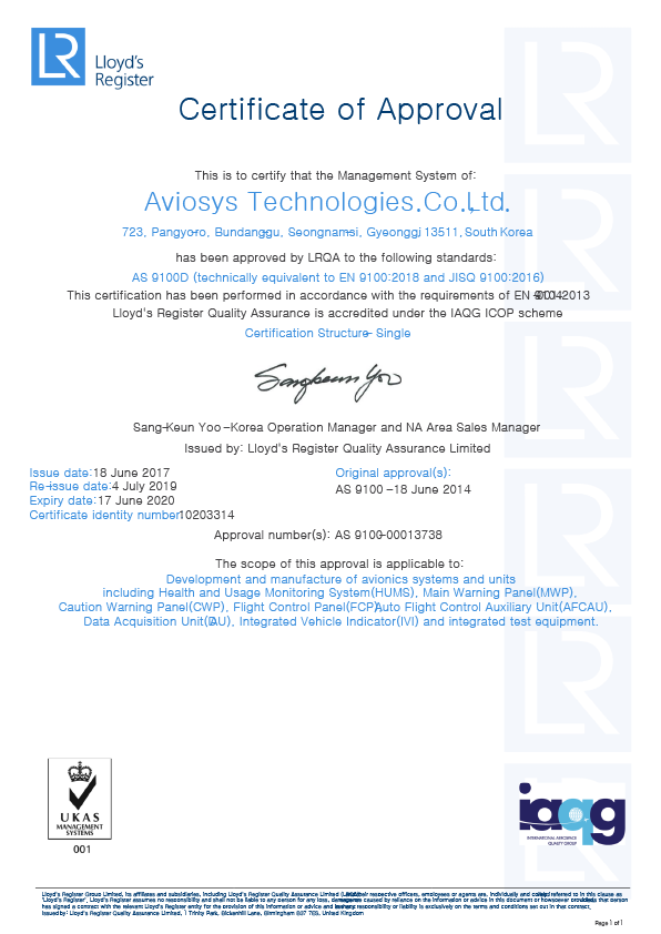 ISO 9001 / AS9100-D